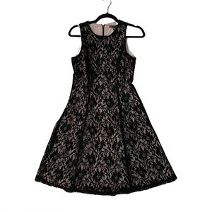 Suede and lace dress